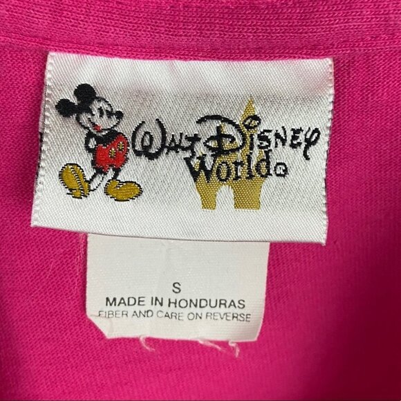 Vintage Walt Disney World Minnie Mouse Tee Pink Size Small T-Shirt Crew Neck S - Picture 4 of 10